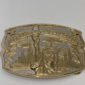 Vtg Belt Buckle 1986 Statue of Liberty 100 Year Anniversary 1886-1986 Patriotic